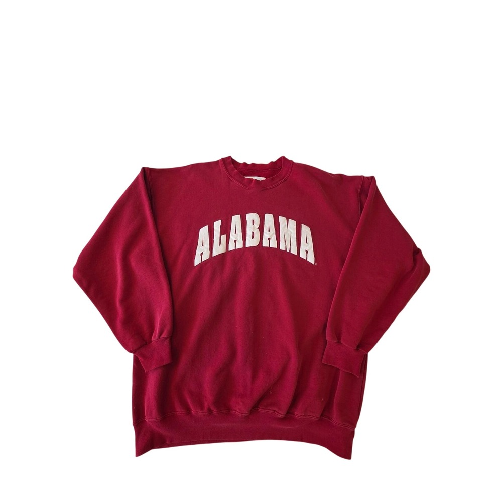 Vintage Alabama Crimson Tide Crewneck Sweatshirt‎ USA Made Dodger Large Red 90s